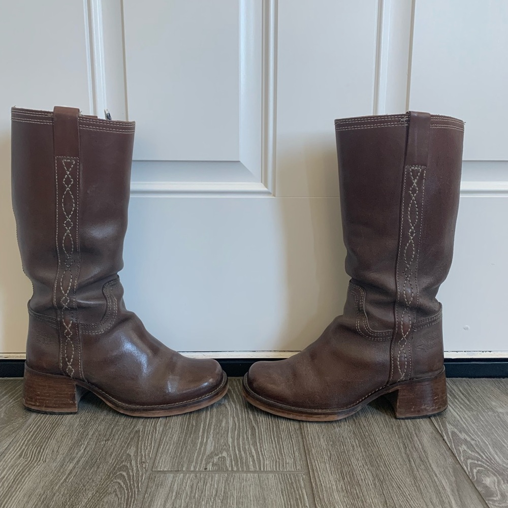 SOLD: Vintage Steel Eagle Western Biker Style Work Boots